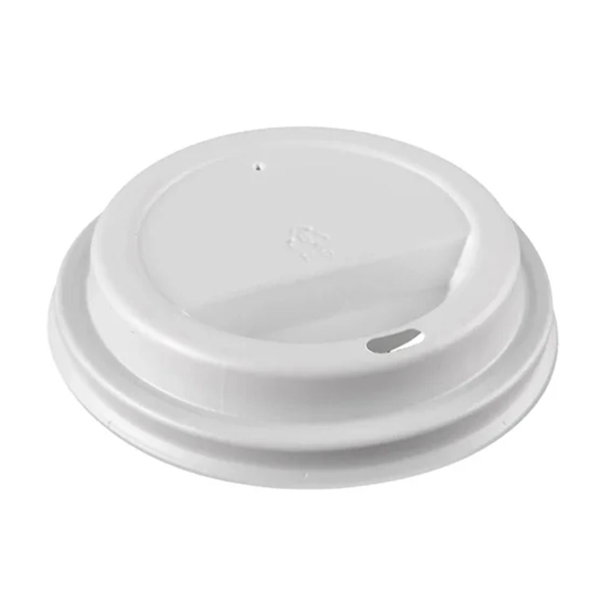 White Plastic Lid for 8oz Coffee Cup 1000/cs
